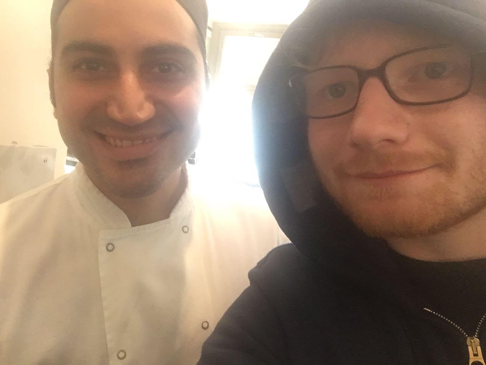 Ed Sheeran celebrity fish and chips Lisson Grove